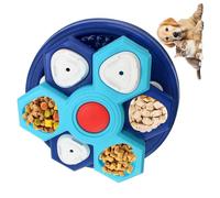 Multi Compartment Rotating Dog Bowl for Fast Eating Pets to Promote Good Behavior and Reduce Choking Risk Food Puzzle for Dogs