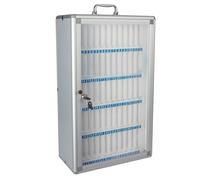 Multi-Compartment Storage Box with Key for 6 to 60 Slots - Handy for Students Classroom Workshop Wall-Mounted Tool Management (60 Bits)