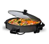 Multi Cooker Electric Frying Pan Large Pot w/ Lid 40cm Temp Control 1500W GEEPAS