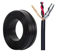 Multi-Core Twisted Pair Wire, 2-Core Twisted Pair Shielded Cable 14-24 AWG Multiple Lengths(310ft(1 Roll),14AWG-2C)