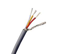 Multi-Core Twisted Pair Wire, Twisted Pair Shielded Control Signal Cable 2547 3 Core Tinned Copper 10 meters Multicolor 24-28 AWG(Grijs,3 core 26AWG)