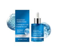 Multi-Correction Copper Peptide Facial Serum - For Deep Hydration, Firming, Wrinkles & Brightening - Fast-Absorbing, Non-Greasy Blue Serum with Smooth Texture - 30ml