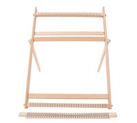Multi-Craft Weaving Loom with Stand Wooden Adjustable DIY Hand Weaving Machine Extra-Large Frame Weaving Sewing Machine 27.56 x 19.69 x 1.18in