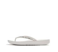 Fitflop Flip-Flops iQushion Multi-Crystal - Ergonomic - Urban White UK 6