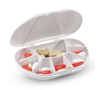 Multi-Day Vitacarry 8 Compartment Pill Box Holds up to 60 Pills Actual Size: 4.5ÃŒ¦w X 3.0ÃŒ¦d X.93ÃŒ¦h (White)