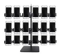 Multi-Device Phone Stand for Live Streaming, Video Conferencing & Gaming - Holds 3 Phones - Ideal for Studios & Content Creators