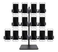 Multi-Device Phone Stand for Live Streaming, Video Conferencing & Gaming - Holds 3 Phones - Ideal for Studios & Content Creators