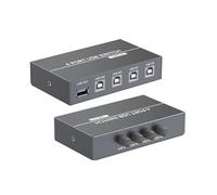 Multi Device USB Sharing Switcher 4 Port Splitter Energy Efficient Consumption Aluminum Alloy Controlled USB Sharing Device