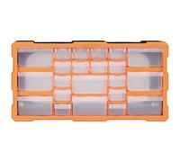 Multi-Drawer Organiser with 22 Drawers, 49 x 16 x 25.5 cm, PP Plastic, Stackable, Lockable, Ideal for Workshop, Garage, Household, Workshop, Craftsmen, DIY