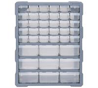 Multi-Drawer Organiser with 39 Drawers, 38 x 16 x 47 cm, PP Plastic, Stackable and Lockable, Workshop, Garage, Household, Assortment Box for Tools and Accessories