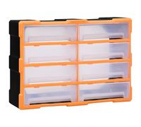 vidaXL Multi-drawer Organiser with 8 Big Drawers 52x16x37 cm
