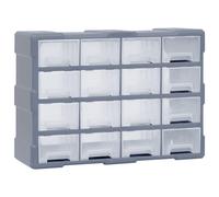 vidaXL Multi-drawer Organiser with 16 Middle Drawers 52x16x37 cm