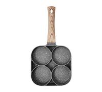 Multi Egg Frying Pan, Multiple Egg Cooker, 4 Hole Burger Eggs Pancake Pan Pot Non Stick Breakfast Omelette Mold Maker Fried & Poached Egg Pan for Gas Stove/Induction Cooker, Perfect for Poaching Eggs