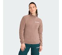 adidas Women's Terrex Multi Essentials Half Zip Fleece Jacket, trace brown, L