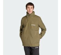 adidas Men's Terrex Multi Essentials 2 Layer Rain Jacket, olive strata, XXL
