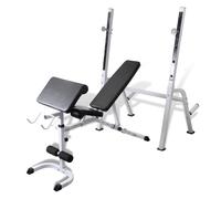vidaXL Adjustable Fitness Workout Bench Trainer Home Gym Body Arm Back Exercise