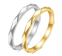 Multi Faceted Comfort Fit Design Ring Geometric Band Women Tungsten Wedding Band Comfort Fit Unique Ring Gift for Her