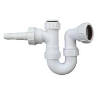 Multi-fit Sink Swivel P Trap with a Horizontal Nozzle 40mm (1.1/2"), Complete with 75mm Water Seal, Compliant with BS EN 247-1:2002 Standard
