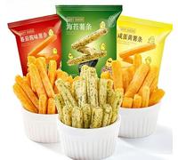 Multi-flavor crisps,Crisps & Snacks,tomato and nori fries,snack food,delicious snack,Crispy snacks,health food,vegetarian,Multipack Japanese fries,Delicious snack gift (Tomato flavor,30 packs)