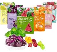 Multi flavor Peeling Fruit Gummies,Peelable Mango Fudge,Grape Lychee Flavored Soft Candy,Orange Juice Gummy Candy,Chewing Candies,Chinese Sweets,Dessert,Casual Snacks Gift (White peach,3bag)