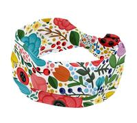 Multi Floral Pattern Beautiful Women's Headband, Wide Hairband, Elastic Non-Slip Headband, Twist Knotted Sport Workout Head Wrap, Hair Accessories