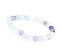Multi Fluorite Bracelet Bead Size 8 Mm, Original Natural Chakra Metaphysical Healing Crystal Gemstone Reiki Healing And Vastu, Meditation, Protection, Energy, Good Luck Prosperity-B07C4XTLMRNAMZ