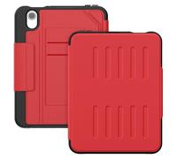 Multi-fold Back Suction Case Suitable For Apple iPad Mini 7 A17 Pro 2024 8.3inch A2996 All-round Anti-fall Smart Cover(Red)
