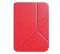 Multi-folding Magnetic Case Suitable For Kobo Clara Colour/BW 6inch 2024 N367 N365 PU Leather E-Books Stand Cover(Red,For Kobo Clara BW)