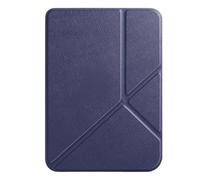 Multi-folding Magnetic Case Suitable For Kobo Clara Colour/BW 6inch 2024 N367 N365 PU Leather E-Books Stand Cover(Dark blue,For Kobo Clara Colour)