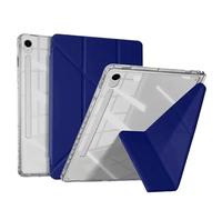 Multi-folding Stand Case Suitable For Samsung Galaxy S11 11inch SM-X730/736B 2025 Clear Acrylic With Pen Holder Smart Cover(Dark Blue)