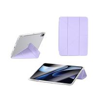 Multi-folding Stand Case Suitable For Samsung Galaxy S11 11inch SM-X730/736B 2025 Clear Acrylic With Pen Holder Smart Cover(PURPLE)