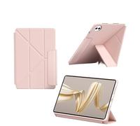 Multi-Folding Stand Tablet Case Suitable For Huawei Honor Pad X7 8.7inch JMS-W09 JMS-L09 2025 Soft TPU Cover(Pink)
