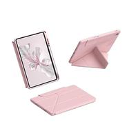 Multi-Folding Stand Tablet Case Suitable For Huawei MatePad 12X BKY-W09 12" 2024 Soft Solicon Back Cover With Pencil Solt(Pink)