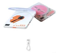 Multi-Format Portable CD Player with Wireless Audio Streaming, TF Card Reader, 3.5mm Output, Lightweight Build for Travel and Home(White)