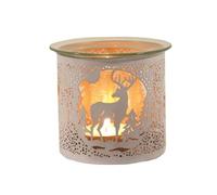 Multi Funcitional Tealight Wax Melt Burner 10.5cm - Stag Aroma Accessories White One Size