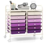 Multi-Funct Lockable 12-Wheel Cart for Home & Beau - Salon Makeup nizer, Sto Shelf for Cosmetics & Tools - Versatile Rolling Trolley