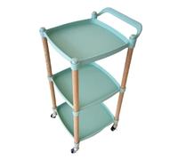 Multi-Functal Kitchen Cart with Wheels, Portable Sto nizer with Handles, Rolling Utili Trolley - Blue Kitchen Sto Solut