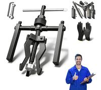 Multi-function 3-Jaw Bore Puller Tool, 2026 New Inner Bearing Puller Pilot Tool Kit, Reversible Inner Bearings Gear Extractor, Internal External Pulling for Motorcycle Wheel Car Suv (1PC-Large)