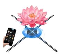Multi Function 3D Hologram Fan, 31.5 Inch Holographic Video Advertising Projector Display, Remote Control, for Business Store Advertising. 45cm-17.72in