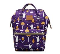 Multi-Function Baby Diaper Bag Large Capacity Nappy Changing Bag Travel Backpack (Polar Bear-Purple)