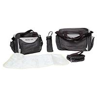 Multi-Function Baby Diaper Nappy Bag/Mummy Changing Set Handbag (Brown Design One)