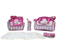 Multi-Function Baby Diaper Nappy Bag/Mummy Changing Set Handbag (Pink Design Two)