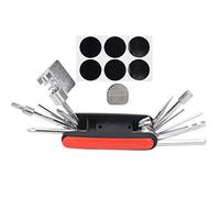 Multi Function Bike Repair Tool, Bicycle Repair Tools Set, Portable Chain Extractor Wrench Screwdriver Kit with Tire Levers and Patches for Road Mountain Bikes