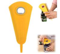 Multi-Function Bottle Opener, Magnetic Can Opener and Beer Cap, Opener with Non-Slip Rubber Grip, Portable Lightweight Design for Home Kitchen Outdoor Picnics Parties and Bar Use (Yellow)