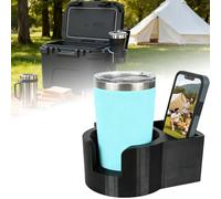 Multi-Function Bracket Mount for YETI Roadie 15 - Large-Capacity Water Bottle Holder, Non-Slip Phone Slot & Universal Cup Holder, Sturdy Bracket for Outdoor Camping & Picnics
