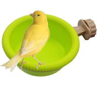 Multi-Function Caged Bird Bath Bird Cage Parrot Supplies Bathing Tub for Canary Finch Budgerigar, Perch Stand