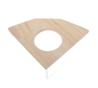 Multi-function Chinchilla Bathtub Hamster Accessory | Wooden Cover with Hole, Acrylic and Wood Build, Easy to Clean, Plastic Hamster House for Hamster Mouse