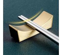 Multi Function Chopstick Holder Constructed from 304 Stainless Steel for Spoon Fork Rest Stand for Kitchen Tableware Decoration (golden)