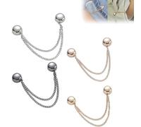 Multi-function Clothing Clips, 4Pcs Round Strong Magnetic Snap Clips, Multi-Purpose Removable Magnetic Pins for Cardigan, Cuff Hem (Mixed, 4Pcs)