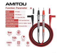 Multi-function Combination Test Leads for Multimeters with Rubber Grip Sleeve, 1000V Rating, 10A Current Capacity, 94cm Length, PVC Insulated (TP1004 general purpose (10A))